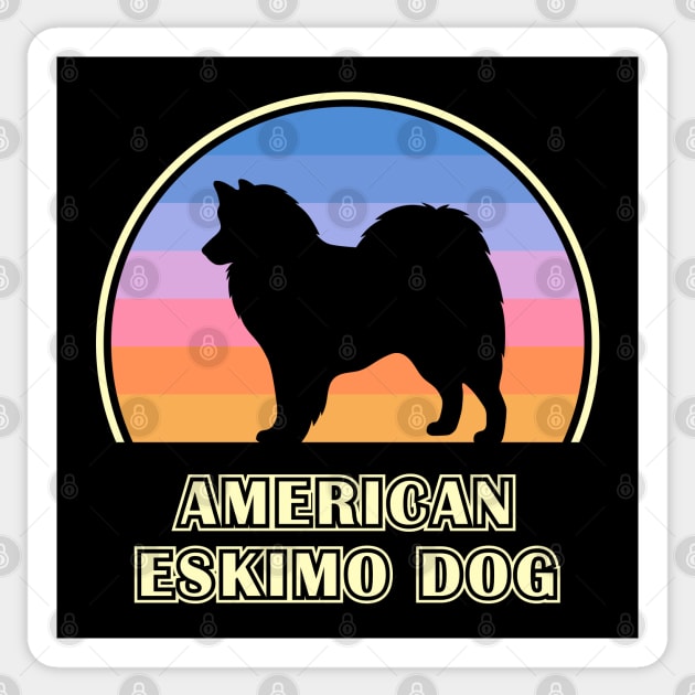 American Eskimo Dog Vintage Sunset Dog Sticker by millersye